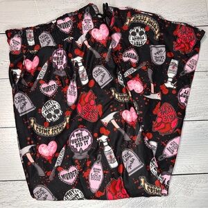 Crime Scene Black and Red Graphic Lounge Pants